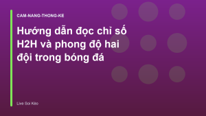 Read more about the article Hướng dẫn đọc chỉ số H2H và phong độ hai đội trong bóng đá