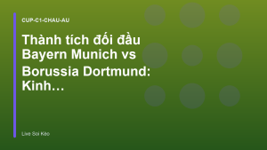 Read more about the article Thành tích đối đầu Bayern Munich vs Borussia Dortmund: Kinh điển nước Đức
