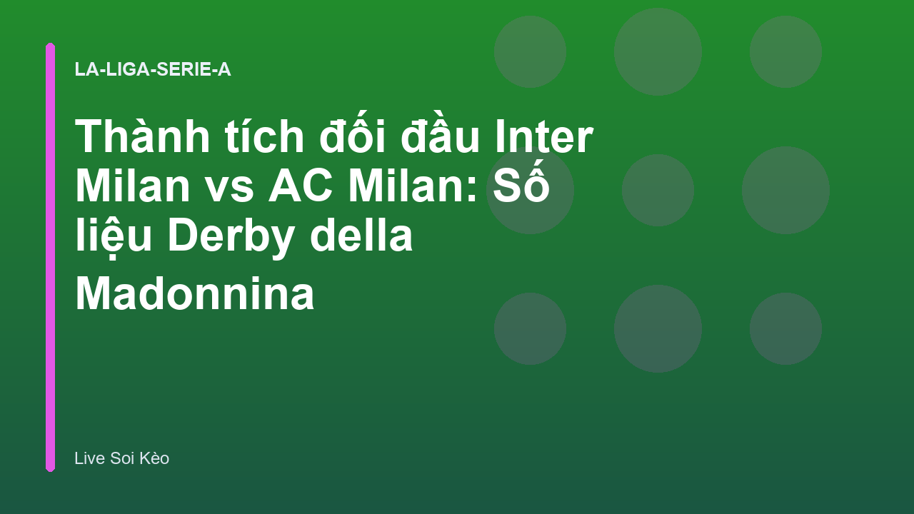 Read more about the article Thành tích đối đầu Inter Milan vs AC Milan: Số liệu Derby della Madonnina