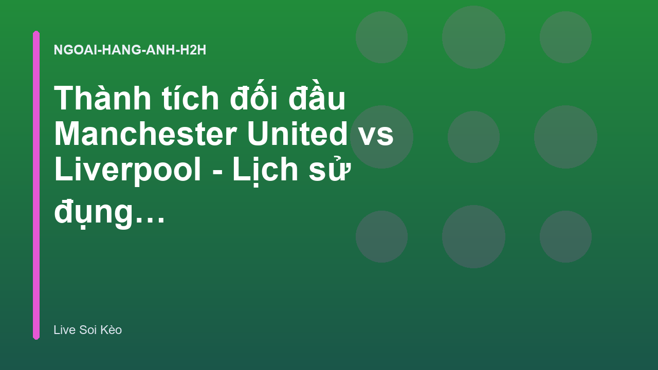 Read more about the article Thành tích đối đầu Manchester United vs Liverpool – Lịch sử đụng độ kinh điển